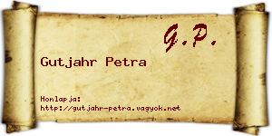 Gutjahr Petra névjegykártya
